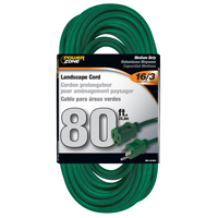CORD EXT OUTDOOR 16/3X80FT GRN