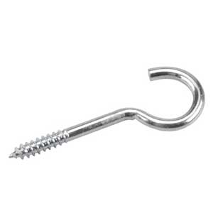 1/4"X4-3/8"ZINC  SCREW HOOKS