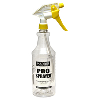 HARRIS PRO-32 Spray Bottle, Adjustable Nozzle, Plastic, Clear