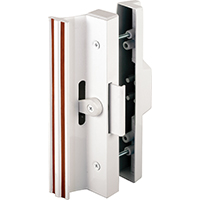 DOOR HANDLE SLIDING ALUM/WHITE