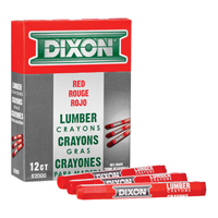 DIXON TICONDEROGA 52000 Lumber Crayon, Red, 1/2 in Dia, 4-1/2 in L