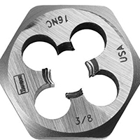 DIE HEXAGON 7/16IN-20NF STEEL