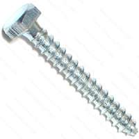 BOLT LAG HEX ZINC 1/4X2