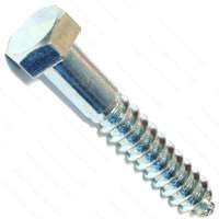 BOLT LAG HEX ZINC 1/2X3