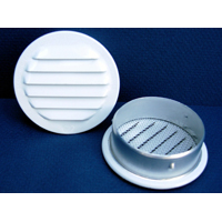 VENT 6" ROUND SCREEN LOUVER WHIT