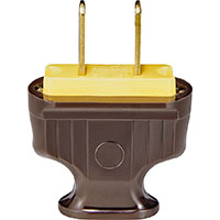 BROWN FLAT HANDLE 2-WIRE PLUG