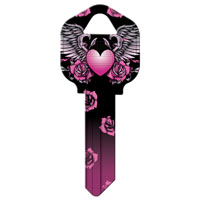 KW1-30 KYBLNK HEART BLK/PINK