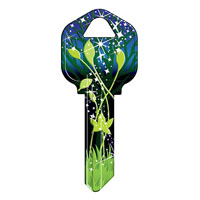 KEY BLANK KW1-40 GREEN LEAF