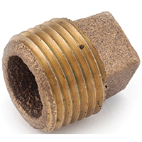 PLUG CORED BRASS 1/2 IN