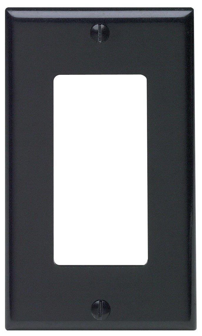 WALLPLATE DECORA 1G BLK