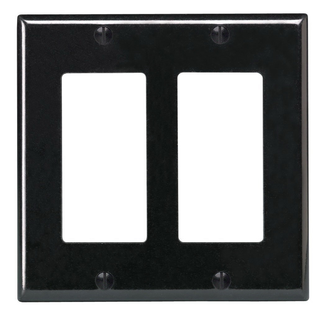 WALLPLATE DECOR 2G BLACK