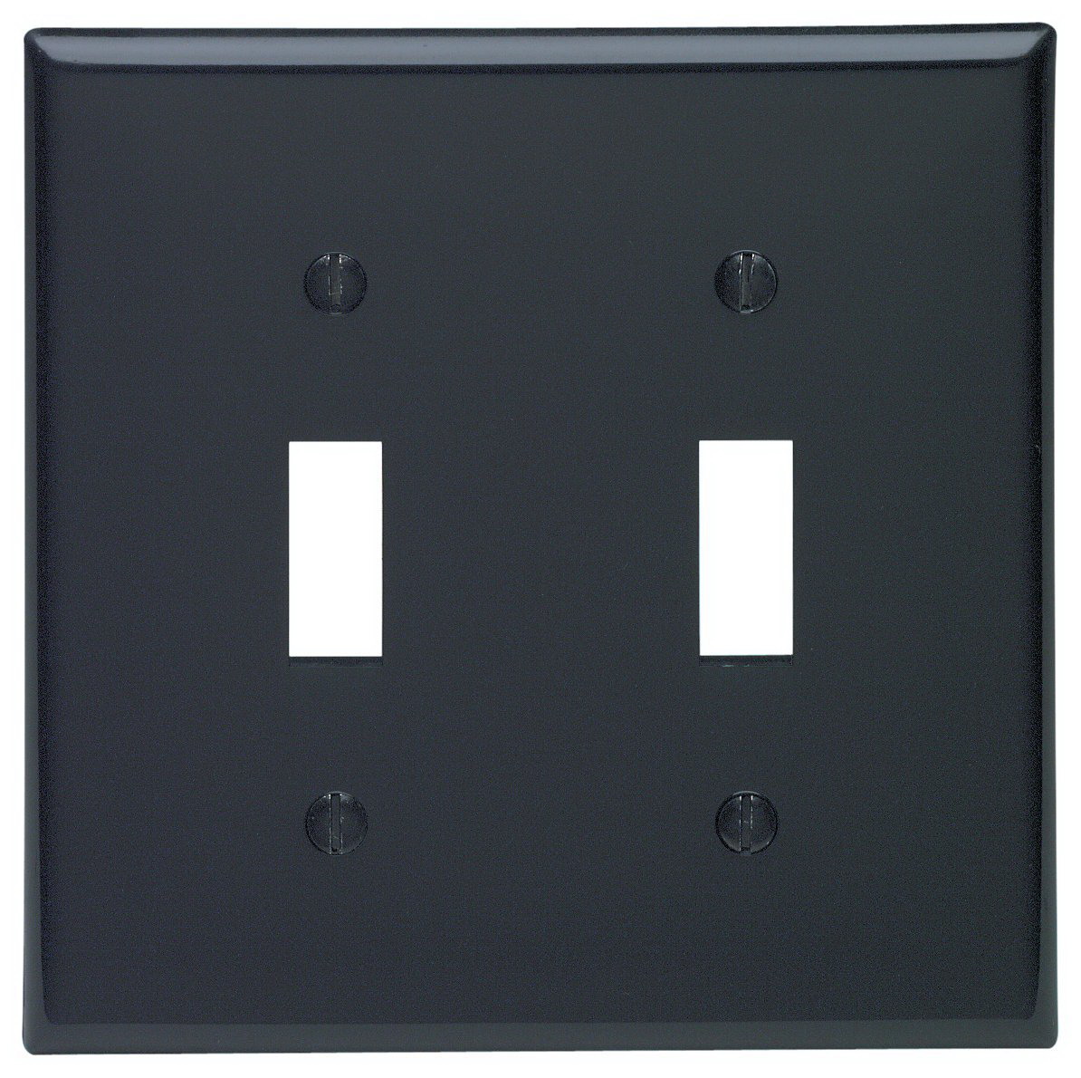 WALLPLATE TOGGLE 2G BLACK