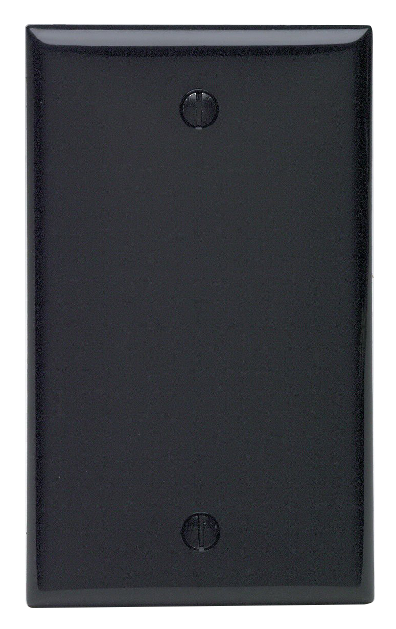 WALLPLATE BLANK 1G BLACK