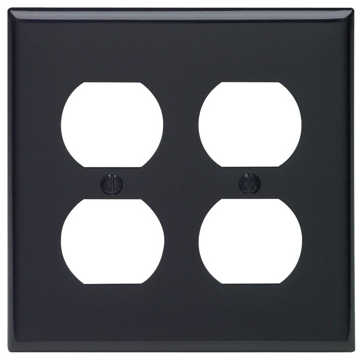 WALLPLATE RECP 2G BLACK