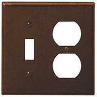 WALLPLAT SWTCH/OUTLT BRN