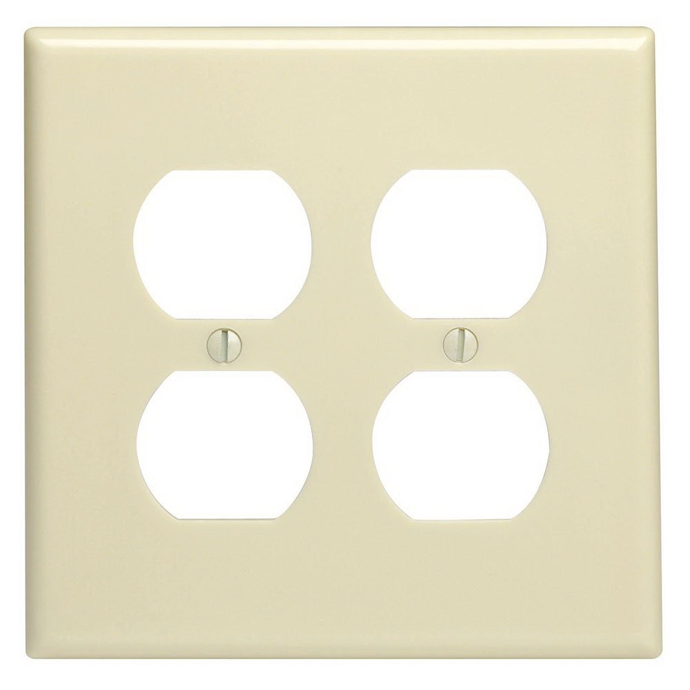 WALLPLATE 2DUP O/S IVORY