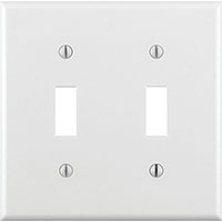 2G WHT TOGGLE WALLPLATE