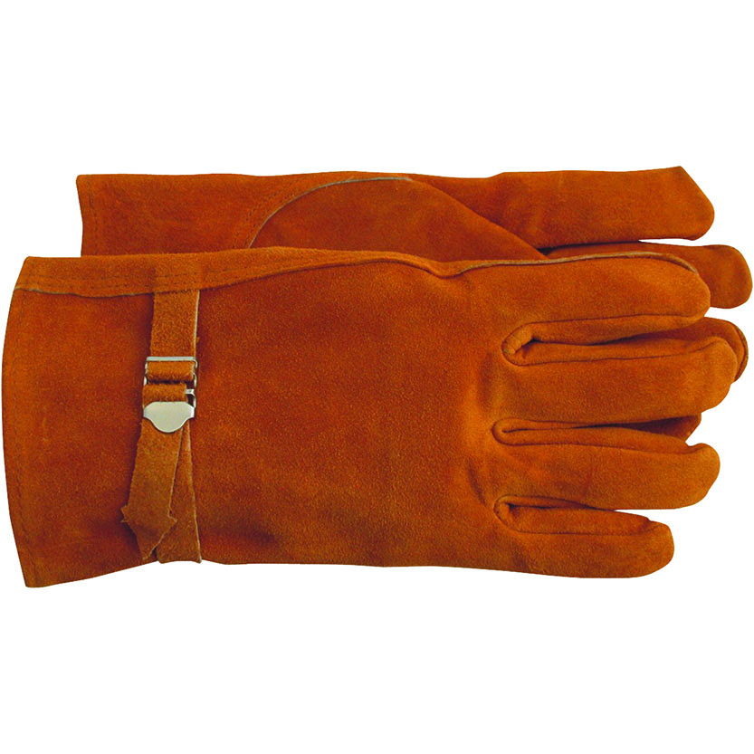 BOSS 4071L Driver Gloves, L, Keystone Thumb, Open Cuff, Cowhide Leather,