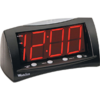 Westclox 66705 Alarm Clock; LED Display; Black Case