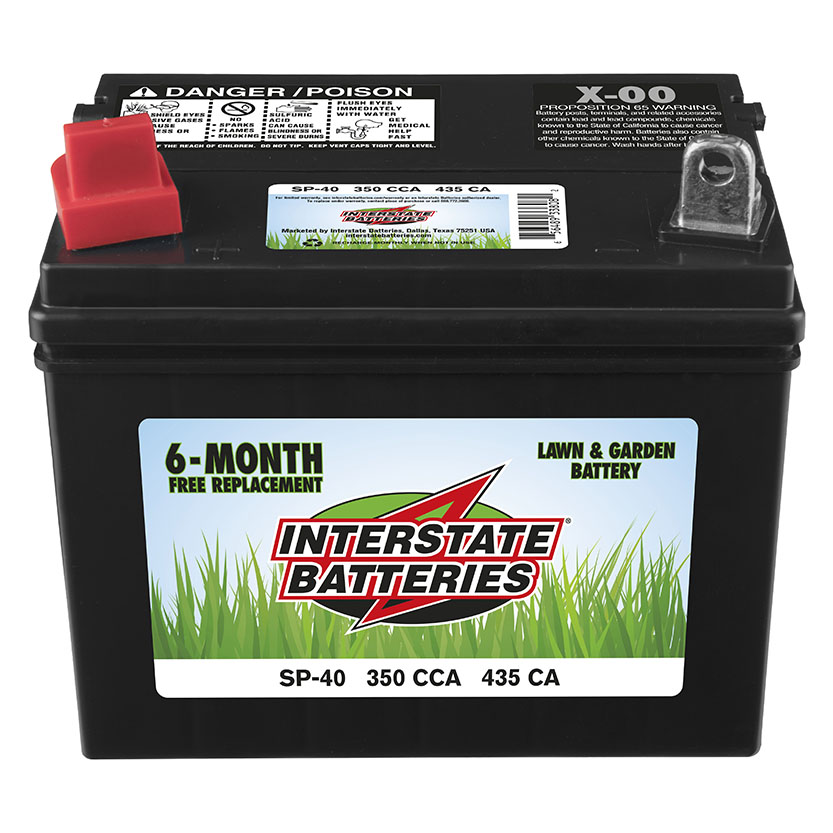 INTERSTATE BATTERIES SP-40 Lawn and Garden Battery, Lead-Acid