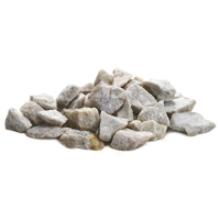WHITE LANDSCAPE ROCK 0.5 CU FT