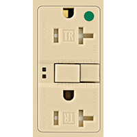 GFCI RECPT. IVORY TR DECO 20A TW