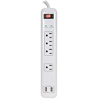 SURGE PROT 4 OUTLET WHT 4FT CD