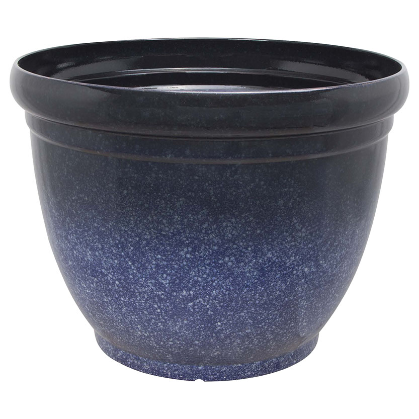 PLANTER RSN BLUE STN FNSH 22IN