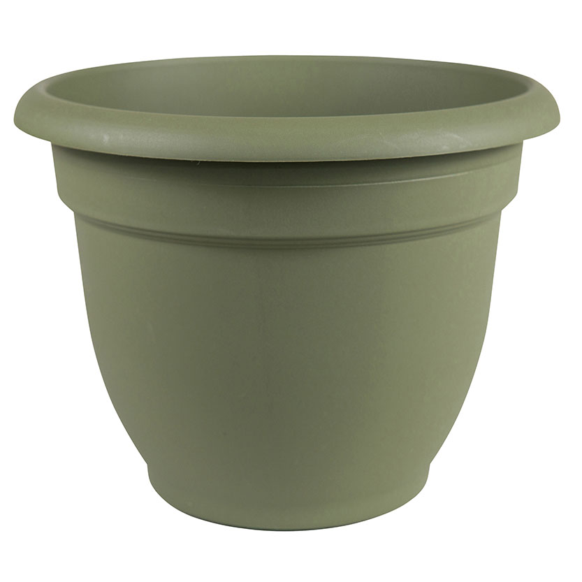 PLANTER RND LIVING GREEN 12"