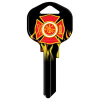 KW1 KEYBLANK FIREMAN SYMBOL