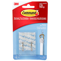 WIRE HOOK MED CLR 2PK
