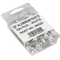 Rivet 1/8in White Aluminum