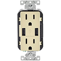 TAMPER RESISTANT OUTLET/USB CH