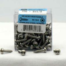 100PK #10x1-1/4" S/S SCREWS-RND