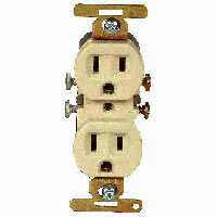 RECEPTACLE DPLX IVORY 15A/125V