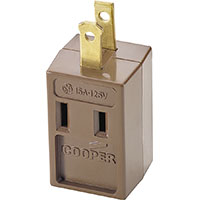 BRWN 3OUTLET 2WIRE CUBE TAP