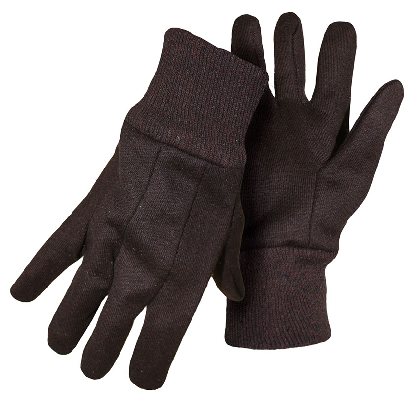 Gloves Hvy Wt Brown Jersey Xl