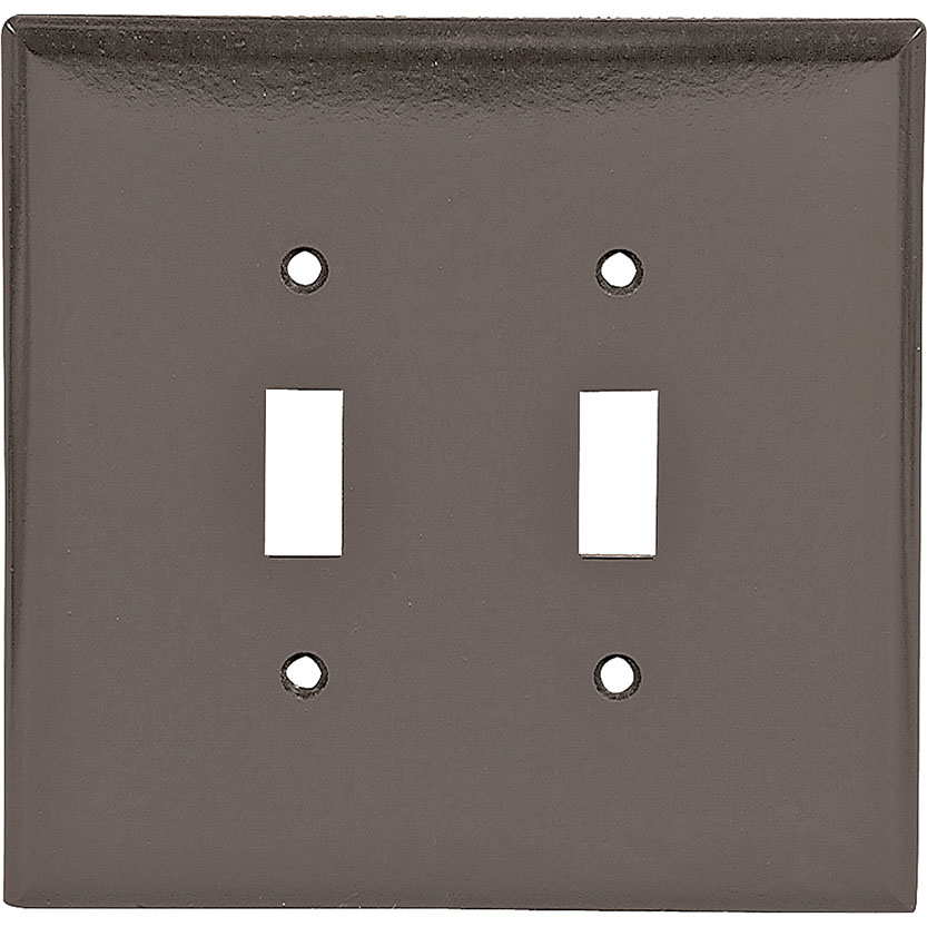 SWITCH PLATE 2-GANG BROWN 2149B-