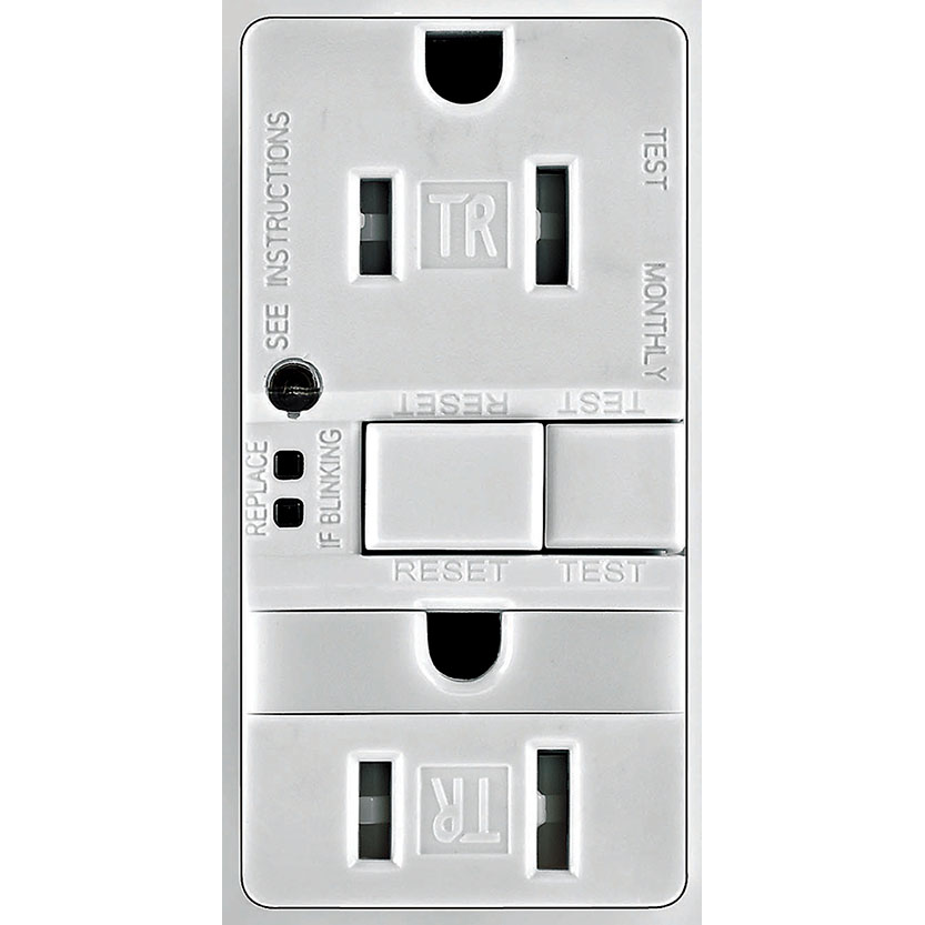 OUTLET GFCI WH/NIGHLGHT WH 15A