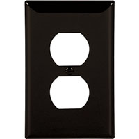 WALL PLATE 1GNG DPLX RECPT BLK