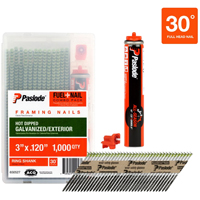 Paslode 650527 Framing Fuel and Nail Combo Pack, 3 in L, Low Carbon Steel,