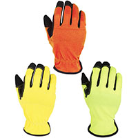 GLOVES WORK LEATHER PALM 3PK