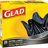 70512 GLAD EASY TIE BLACK LARG