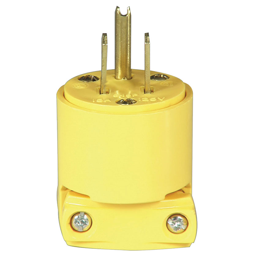 4867-BOX 15A/125V YEL VYN PLUG