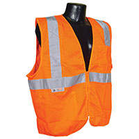 RADWEAR SV2ZOM-L Economical Safety Vest, Unisex Large - Orange/Silver