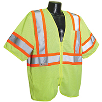 VEST ECONO CLASS 3 MESH GRN LG