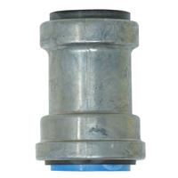 Southwire SIMPush 65072901 Conduit Coupling, 1/2 in Push-In, 1.2 in OD, Metal, 1/PK