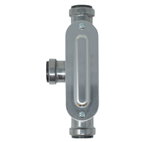 Southwire SIMPush 65073301 Conduit Body, 1/2 in Hub, 1.63 in OAL, Push-In, Aluminum