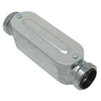 Southwire SIMPush 65076001 Conduit Body, 1/2 in Hub, 1.31 in OAL, Push-In, Aluminum, Powder-Coated