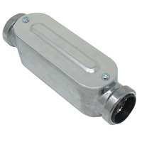 Southwire SIMPush 65076101 Conduit Body, 3/4 in Hub, 1.53 in OAL, Push-In, Aluminum, Powder-Coated